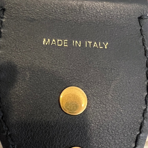 Authentic CHRISTIAN DIOR Navy/Beige Embroidered Woven Shoulder Strap - Picture 4 of 6